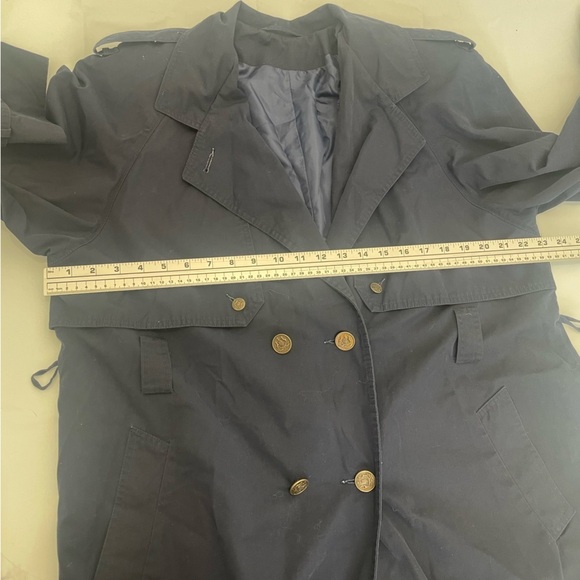 ๐น Collection Elegant Navy Blue Trench Coat โ Size 13/14 ๐น - Picture 13 of 16